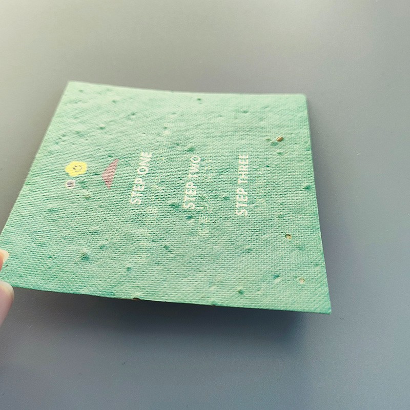 Customizable Logo Seed Paper Cards: Eco - Friendly Hang Tags with Full - Page Multicolor Printing